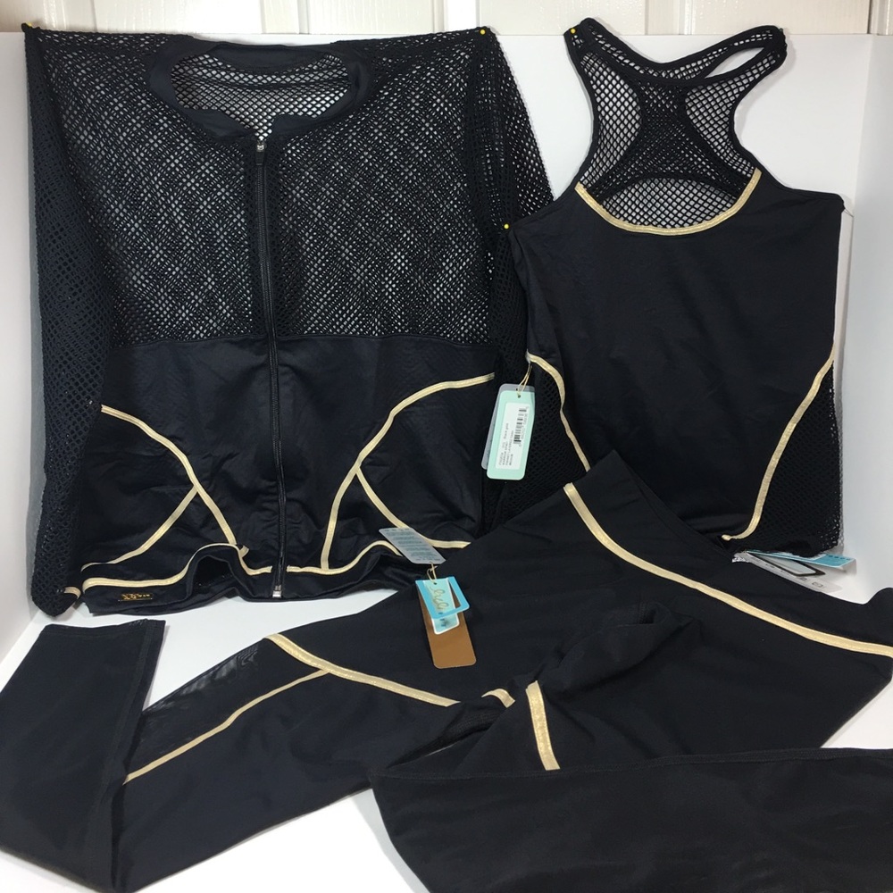 Luli Fama Fit Jacket, Legging and Tank Top M.